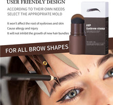 Eyebrow Stencil Kit, Eyebrow Stamp Kit, Waterproof Brow Stamp Shaping Kit, Eyebrow Powder Stencil Kit, Eyebrow Stamp Makeup Tools with 10 Reusable Eyebrow Stencils, 2 Eyebrow Pen Brushes light brown