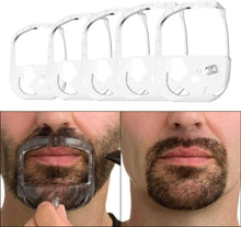 Goatee Shaving Template for Men with 5 Different Sizes, Beard Guide Shaper with Comb, Beard Shaping & Styling Template Perfect for Hairline Line-up, Edging, Stencil for Trimming, Mustache, Goatee