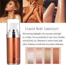 Mysense Body Contour Highlighter Makeup Set,Face Body Glow Illuminator,Waterproof Smooth Liquid Spray Bronzer Luminizer Shimmer Foundation Make Up (3 Bronze Gold)