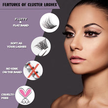 Individual Lashes Cluster Lashes D Curl 45 Clusters DIY False Eyelashes Individual Reusable Soft Natural Easy Fan Russian Lashes Eyelash Extensions Clear Glue Individual Lashes 10-16mm