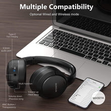 RUNOLIM Hybrid Active Noise Cancelling Headphones, Wireless Over Ear Bluetooth Headphones with Microphone, 70H Playtime, Foldable Wireless Headphones with HiFi Audio, Deep Bass for Home Travel Office