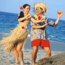 12 Pcs Hawaiian Garland, Hawaiian Fancy Dress Hawaiian Flower Lei Luau Aloha Hawaiian Garlands Necklaces Tropical Party Decorations Beach Theme Hawaiian Party Accessories for Adults Kids