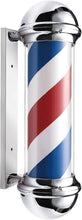 Jitsu Traditional Barber Shop Pole Red White Blue Illuminating and Rotating Stripes with LED Bulb 60 cm