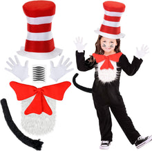 iZoeL Cat In The Hat Costume For Boys Girls World Book Day Costumes For Kids 2025 - Cat Character Wbd Fancy Dress Ideas For Childrens Carnival Costume Cat Costume