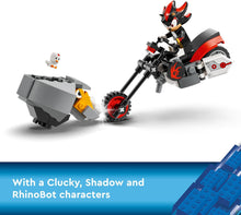 LEGO Sonic the Hedgehog Shadow the Hedgehog Escape, Motorbike Toy for Kids, Boys & Girls aged 8 Plus with Buildable Lab, Badnik Rhinobot & Clucky Video Game Character Figures, Gifts for Gamers 76995