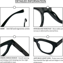 MMOWW Oversized Reading Glasses 3 Pack for Women Blue Light Blocking with Spring Hinge Computer Readers Ladies +1.5