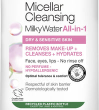 Garnier Micellar Cleansing Water For Dry Skin 400 ml, Milky Face Cleanser and Makeup Remover, Fragrance Free, Recognised By The British Skin Foundation, Use With Reusable Micellar Eco Pads