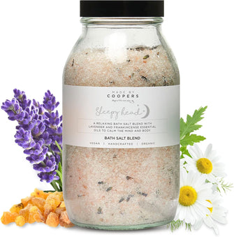 Made by Coopers Relaxing Bath Salts (Sleepy Head) with Lavender & Frankincense Essential Oils (500g)