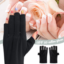 GWAWG 3 Pairs UV Glove Gel Manicures Glove Anti UV Fingerless Gloves Hands from UV Light Lamp Manicure Dryer