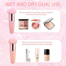 2 Pcs Mushroom Makeup Sponge, Long Handle Facial Cosmetic Foundation Sponge Powder Puff Blending Sponge Concealer Eyeshadow Liquid Creams Applicator Tool Beauty Blender Brush (Pink & Apricot)