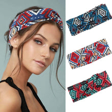 IYOU Boho Headbands Yoga Stretchy Sweatband Sport Elastic Hair bands Knotted Wide Black Head Wraps for Women and Girls(pack of 3)