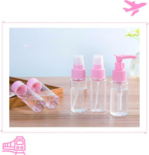 11 Piece Set Cosmetics Travel Bottle, Transparent Travel Toiletries Bottles Under 100ml, Including Spray Bottles, Sample Pots, Label Paper and Transparent Cosmetic Bag,Leak-Proof Travel Accessories