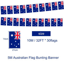 Jc.upin 5M Australian Flag Bunting Banner by 20 Pcs Small Australian Flags,18Pcs Kangaroo Balloons Australia Day Balloons and Silvery Grey Ribbons for Australian Party Decorations,Baby Shower Party
