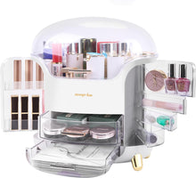 LZDMY Makeup Storage Organiser with Clear Lid, Skincare Organiser Drawers Beauty Holder Cosmetic Organisers for Bathroom, DressingTable Organiser Dustproof Waterproof