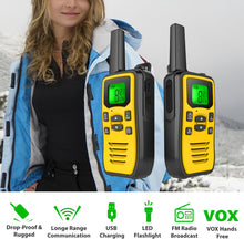 Professional Long Range Rechargeable Walkie Talkies for Adult, FM Two Way Radios 36 Channels, Survival Kit for Camping Hiking