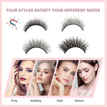 Magnetic Eyelashes,Magnetic Eyeliner and Lashes Kit have Soft Reusable Waterproof Long Lasting 4 Pairs of 3D Magnetic Eyelashes Natural Look No Glue, 1