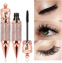 Eyelash Mascara Waterproof & Long Lasting, 4D silk Fiber Lash Mascara Volume and Length Eye Makeup Sparkling Diamond Mascara