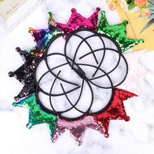 Lurrose 8PCS Crown Headbands Sequins Tiara Crown Hairband Princess Headband Girls Hair Bands for BirthdaY Party Festival