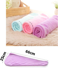 Laicky 3 Pack Microfiber Hair Towel Wrap Super Absorbent Bath Loop Fasten Salon Twist Turban Dry Hair Caps/ Hat with Buttons Pink Blue Purple