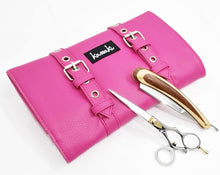 Kassaki Hairdressing Scissors Case Tool Roll for Barber Shears and Salon Combs Razors (Pink)