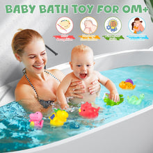 Jovicos No Hole No Mould Baby Bath Toys - 6PCS Dinosaurs Bath Toys For 1 Year Old Mould Free Bath Toys for 1 2 3 4 Year Old Boys Toddler Kids Swimming Pool Toys