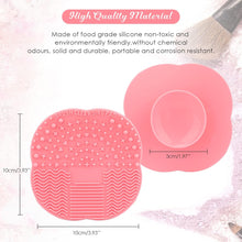 G2PLUS Make up Brush Cleaning Pads - 2PCS Silicone Brush Cleaners - 10cm Brush Cleaning Mats - Hand Held Make up Brush Cleaners for Cleaning Make up Brushes