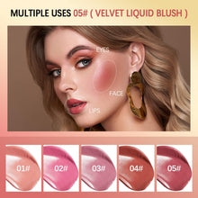 Duoffanny Liquid Blush Soft Cream Face Blush, Long-lasting Blendable Lightweight Moisturizing Beauty Makeup for Cheeks, Natural Looking Matte Finish Dewy Skin Tint (02 Happy)