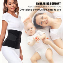 MAMODY Postpartum Belly Wrap  C Section Recovery Belt, Post Partum Women Belly Belt, Abdominal Binder After Pregnancy Postpartum Belly Band After Birth Brace (Black, L)