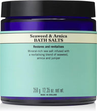 Neal's Yard Remedies  Seaweed & Arnica Bath Salts  Bath & Body Gifts for Women  Mineral-rich Sea Salt with Extracts of Seaweed & Arnica for a Therapeutic Bath  350g