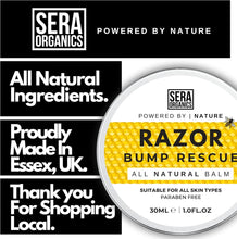 Natural Aftershave Razor Bump Balm With Tea Tree & Hemp Seed - After Shave Repair Balm for Ingrown Hairs & Razor Burns (30ml) By Sera Organics