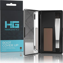 Hair Genetics Root Cover Up Dark Brown, Hide Your Grey Roots and Bald Spots Quickly and Easily, Natural Looking Root Touch Up Powder Defines and Fills in Eyebrows (Dark Brown)