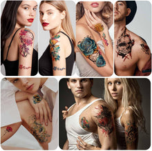 77 Sheets Temporary Tattoo, 17 Sheets Half Arm Flower Dream Catcher Cat Goldfish Fake Tattoos for Adults Shoulder Neck, 60 Sheets Tiny Waterproof Temporary Tattoos Realistic for Women Girls and Kids