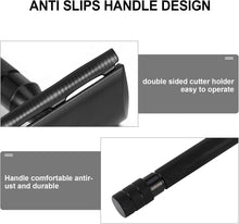 Healifty Double Edge Safety Razor- Reusable Long Handle Razor Aluminum Alloy Shaving Kit for Women Men 1pc (Black)