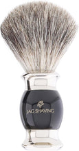 Jag Shaving Shaving Kit - 4Pc Shaving Brush Set - Black Shaving Set - Super Badger Shaving Brush - 3 Edge Shaving Blade Shaving Razor - Elegant Shaving Stand - Shaving Bowl