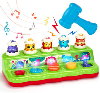 hahaland Pop up Toys for 1 Year Olds Girls Boys with Hammers, Montessori Toddlers Toys Baby Toys 12 Months Early Development & Activity Toys Birthday Gifts for Kids Toys 1 2 3 4 Year Old Boys Girls