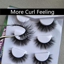 3D Faux Mink Eyelashes Pack, Fake Eyelash Fluffy Volume Natural Cross Lashes Soft Handmade Wispy Eye Makeup