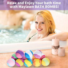 Maylawn Bath Bombs Gift Set, 12-Pieces Handmade Fizzy Bubble Bath Bombs, Lavender, Vegan & Cruelty Free, Perfect for Bubble and Spa Bath, Birthday Mothers Day Gifts Idea for Her/Him, Wife, Girlfriend