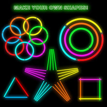 DELEE 100PCS Glow Sticks,Glow Sticks Party Packs Neon Glow Stick Bracelets,Glow Necklaces for Kids Adults, Perfect for Weddings,Parties,Festivals,Halloween,Christmas - Glow in the Dark Party Supplies