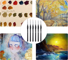 6 Piece Fine Detail Brush Set, Perfect Detail Brush, Miniature Brush, Drawing Brush Set, for Nail Art, Acrylic, Watercolour, Oil Painting, Model Making and Line Painting