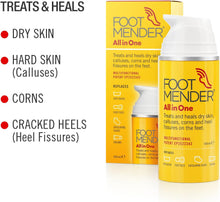 Footmender All in One  Treats and Heals Dry Feet, Hard Skin (calluses), Corns and Cracked Heels (Heel fissures)  Significant Effect After First Treatment  100ml