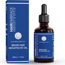 Hairworthy Hairembrace Beard oil - 6 Organic Premium Oils - Softens Beard - Minimize itching - Promotes Faster Growing & Fuller Looking Beards.