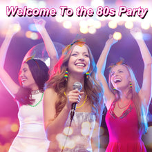 FRIUSATE 80s Fancy Dress Costumes Accessories, 1980s Party Costume Accessories Set Neon Leg Warmers Fishnet Gloves Earrings Bracelet Necklace Headband, Retro Outfit for 80s Party Dress up Day