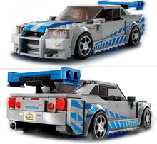LEGO Speed Champions 2 Fast 2 Furious Nissan Skyline GT-R (R34) Set, Race Car Toy Model Building Kit for 9 Plus Year Old Boys & Girls, with Racer Minifigure, Collectible Gift for Kids 76917