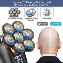 Head Shavers for Men 7D, CHLANT Mens Head Shaver for Bald Men Wet&Dry Waterproof Bald Head Shaver for Men,Electric Shavers Men Cordless Rechargeable 5-in-1 Grooming Kit with Beard Trimmer Hair Clipper