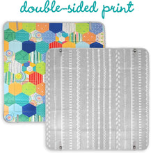 Infantino - Foldable Soft Foam Mat - Baby Play Mat - Extra Large - Double-Sided Cushioned Portable - Fold-Up Sides - Non Slip Crawling - Infants & Toddlers - Multicolor