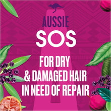 Aussie SOS Shampoo And Deep Treatment Hair Mask Set for Dry Damaged Hair, Kiss of Life Hair Repair Hair Care Set With Australian Superfoods, Shampoo (290 ml) + 3 Minute Miracle Hair Mask (225 ml)