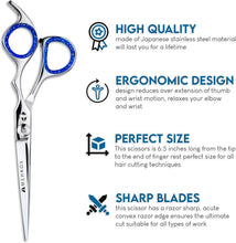 Mehrox Professional Hairdressing Scissors 6.5" for Hair Cutting Stainless Steel Hair Scissors Hair Cutting Shear for Barber Men and Women