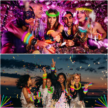 DELEE 100PCS Glow Sticks,Glow Sticks Party Packs Neon Glow Stick Bracelets,Glow Necklaces for Kids Adults, Perfect for Weddings,Parties,Festivals,Halloween,Christmas - Glow in the Dark Party Supplies