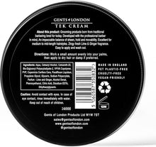 Hair Styling Cream For Men, Medium Hold, Tek Cream by Gents of London 75g, Light Sheen Men's Hair Cream, Authentic Men's Hair Styling Cream, Grease Free, Luxury Lime & Ginger Scent