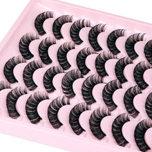 JIMIRE Russian Strip Volume Eyelashes DD Curl Fluffy False Eyelashes Look Like Lash Extensions Natural Lashes 16 Pairs Pack